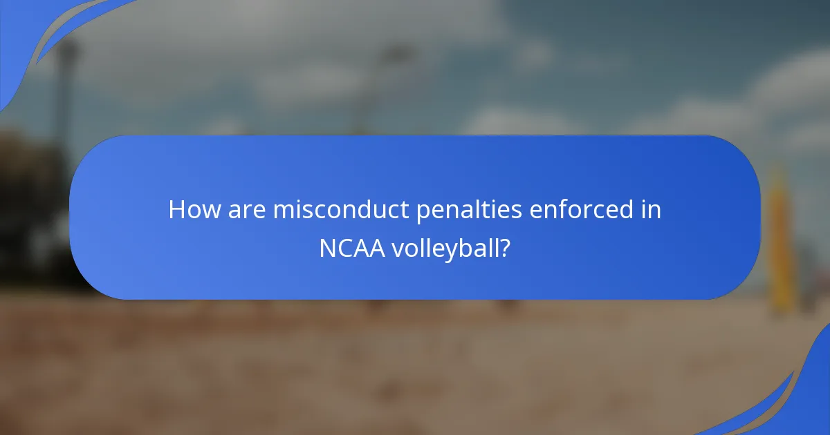 Kako se provode kazne za neprikladno ponašanje u NCAA odbojci?