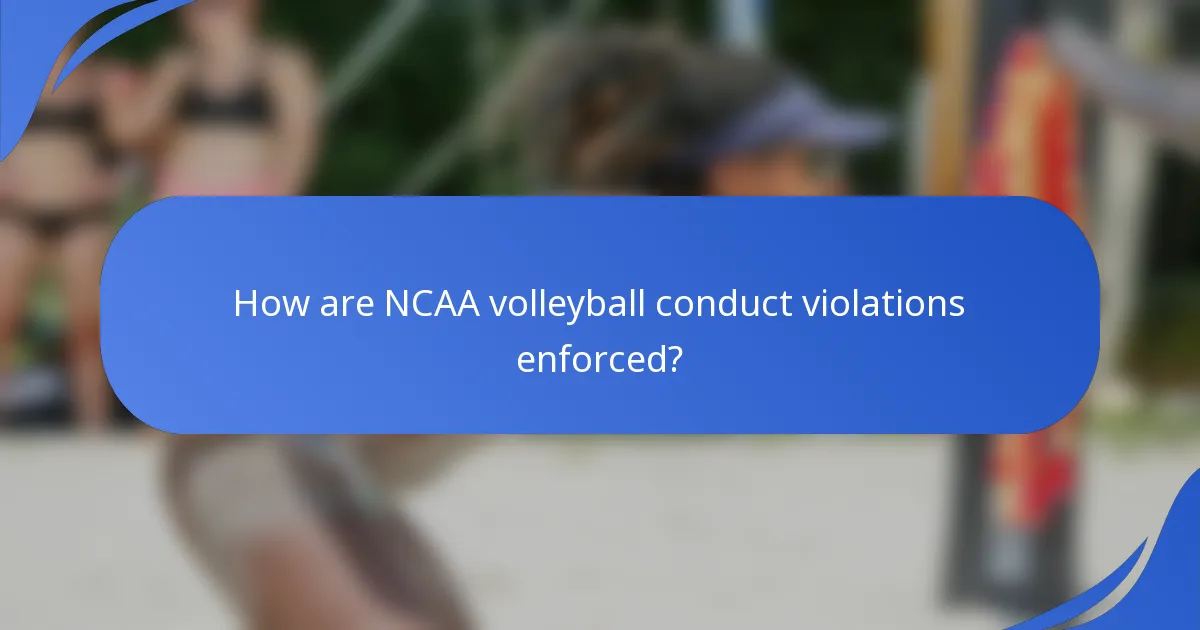 Kako se provode prekršaji ponašanja NCAA odbojke?