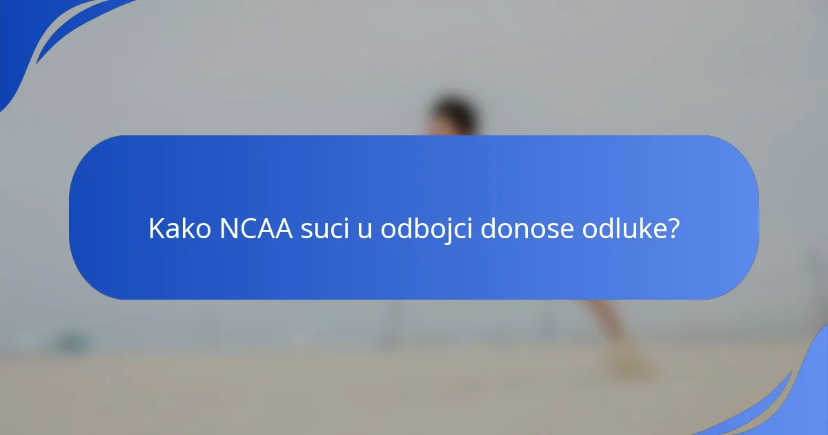 Kako NCAA suci u odbojci donose odluke?
