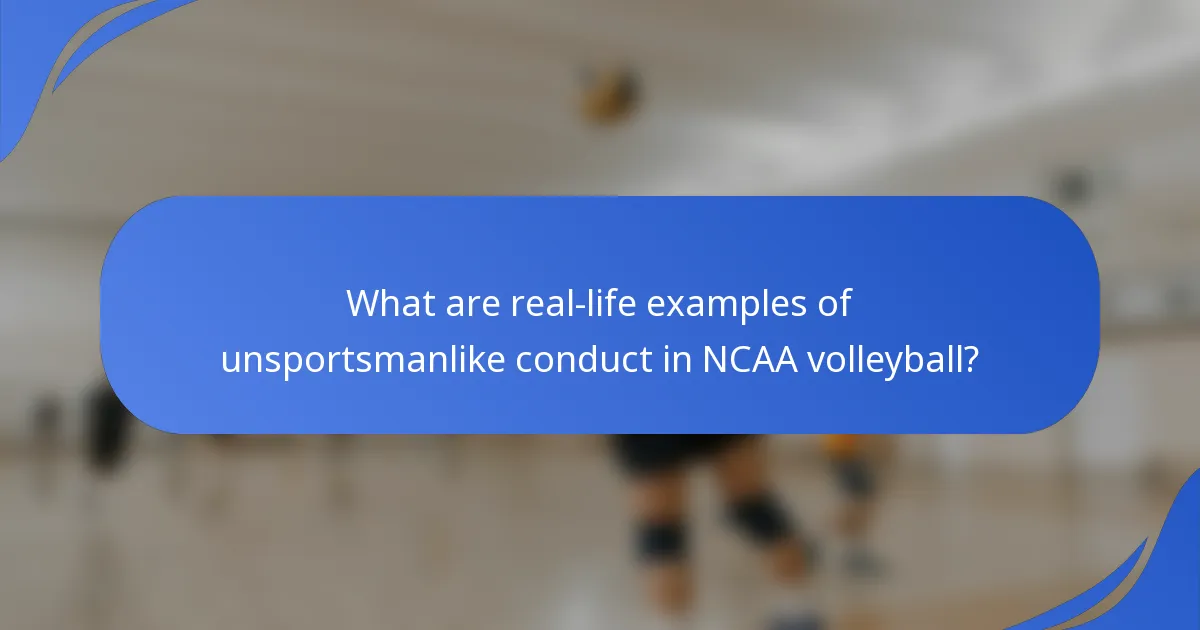 Koji su stvarni primjeri nesportskog ponašanja u NCAA odbojci?