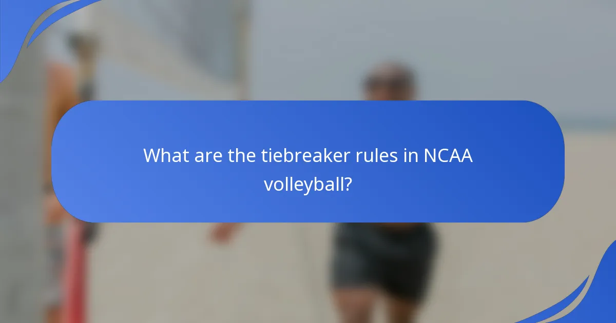 Koja su pravila za odlučujuće setove u NCAA odbojci?