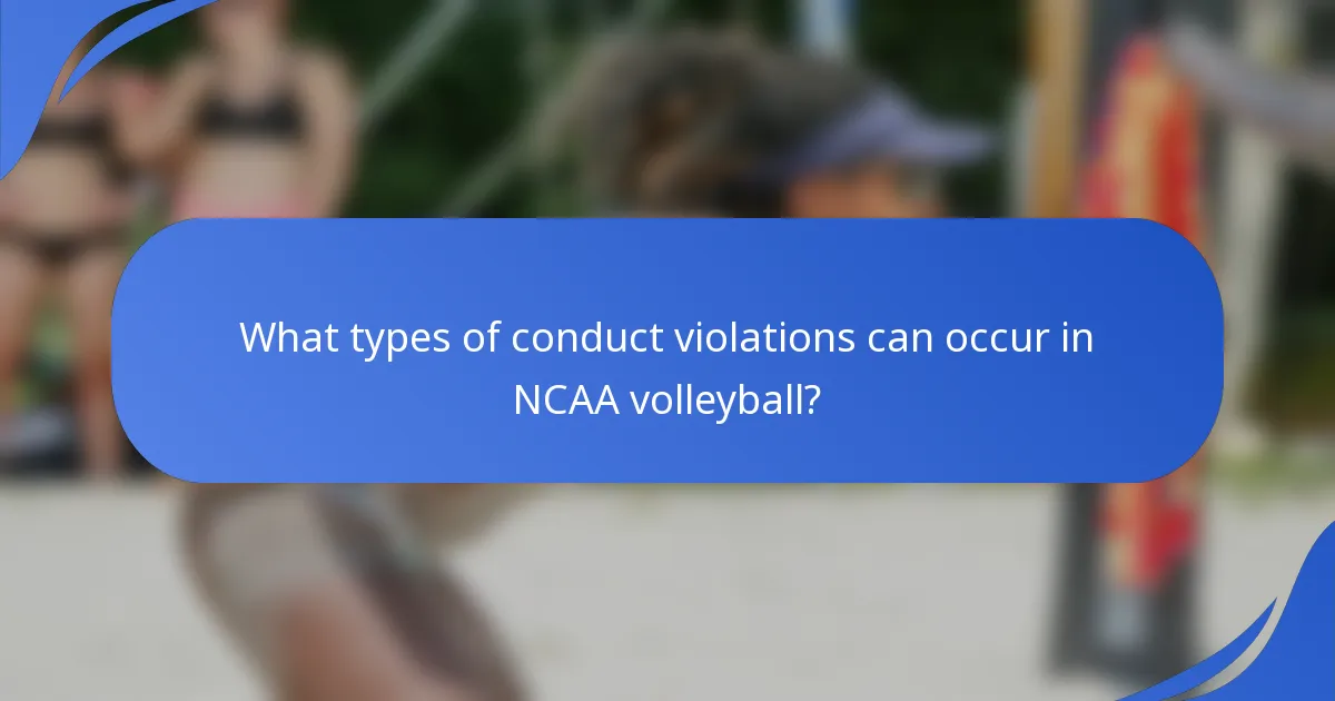 Koje vrste prekršaja ponašanja mogu se dogoditi u NCAA odbojci?